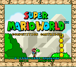 Super Mario World - Competition Cartridge Title Screen
